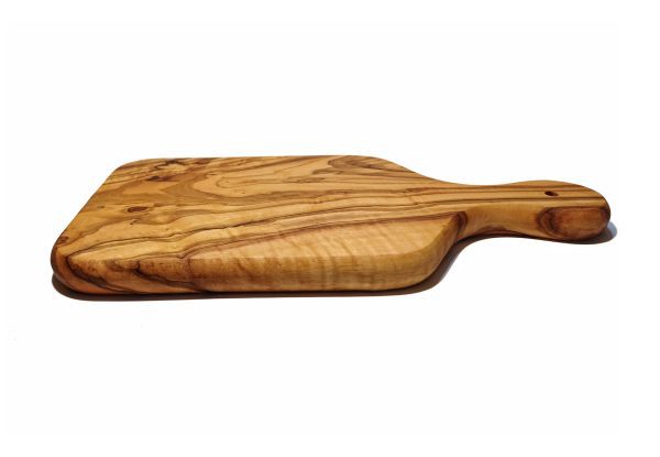 Tocator din lemn de maslin, cu maner, platou aperitive, La Mancha, 32x16x2 cm - imagine 2