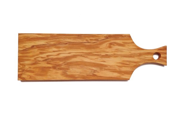 Mini tocător din lemn masiv de maslin, platou servire rustic, design natural, Piccolino 32x10x1 cm - imagine 4